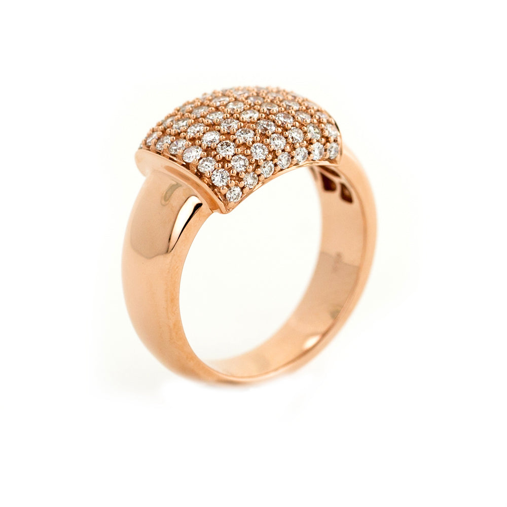 Bombé Style Diamond Ring