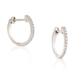Diamond Mini Hoop Earrings - Evelyn Reed Fine Jewelry