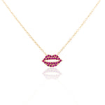 Ruby Lips Necklace - Evelyn Reed Fine Jewelry