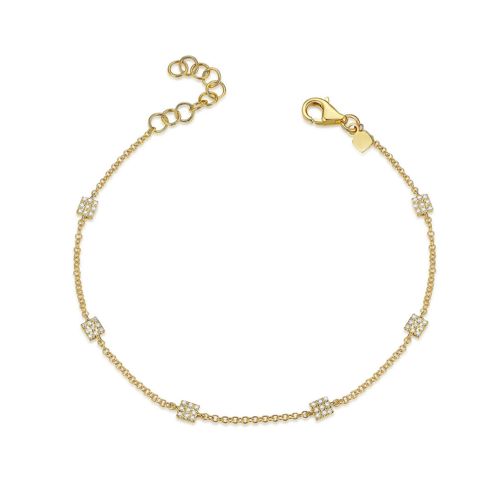 Tiny Squares Chain Bracelet - Evelyn Reed Fine Jewelry
