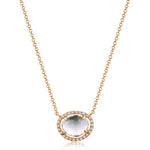 White Topaz and Diamond Organic Necklace - Evelyn Reed Fine Jewelry