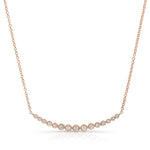 Bezel Crescent Necklace - Evelyn Reed Fine Jewelry