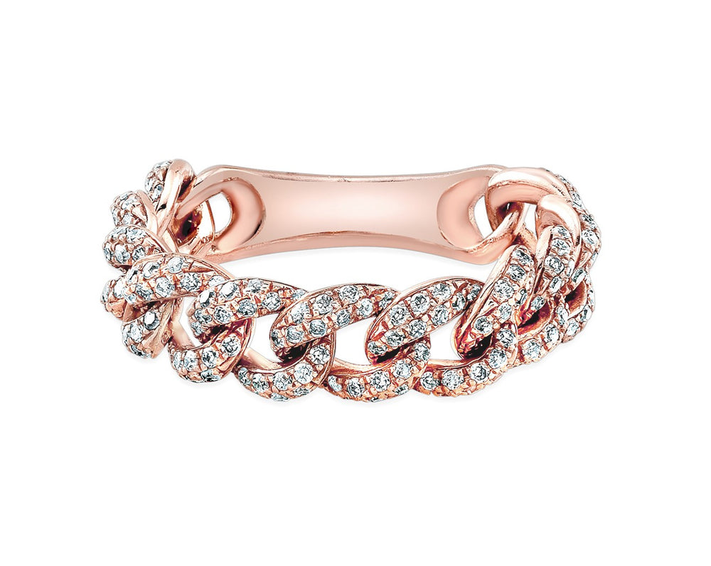 Diamond Chain Link Ring - Evelyn Reed Fine Jewelry